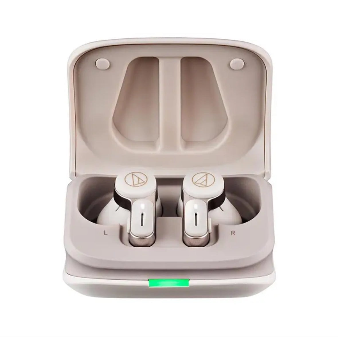 Audio-Technica ATH-TWX7 true wireless earbuds with charging case hero shot