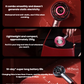 Breo S3 scalp massager lightweight 250g design with Type-C charging, in red