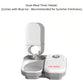 Cat Mate dual-meal automatic pet feeder with timer in white, open lid and twin food compartments