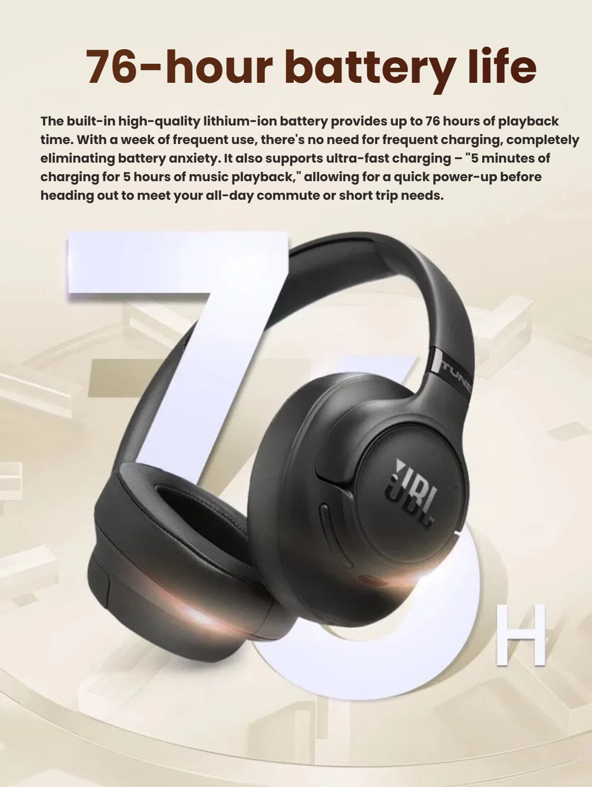 JBL Tune 780NC Wireless Over-Ear Noise Cancelling Headphones - product photo 7