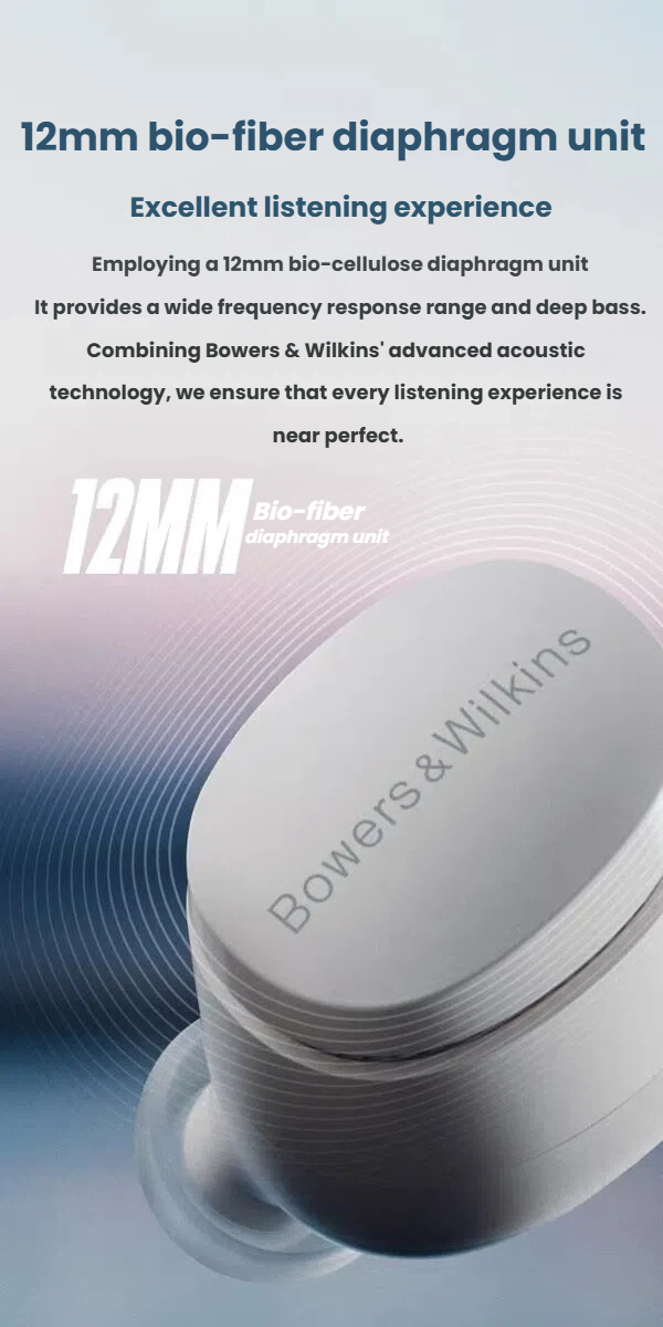 Bowers & Wilkins PI6 Active Noise Cancelling TWS Earbuds - product photo 6