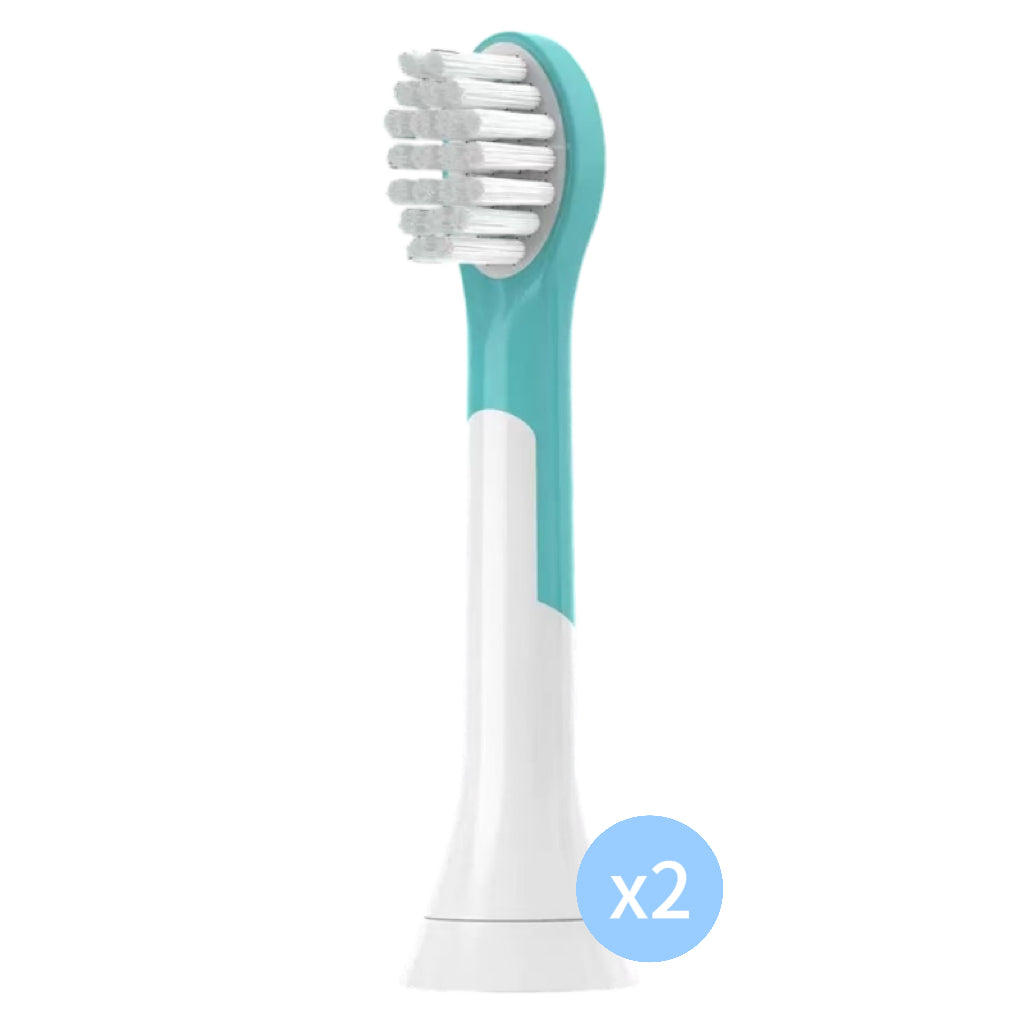 Two Philips Sonicare For Kids HX6032/13 replacement toothbrush heads for age 3+