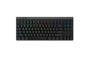Logitech G515 LIGHTSPEED TKL wireless gaming keyboard hero shot in low-profile tenkeyless layout
