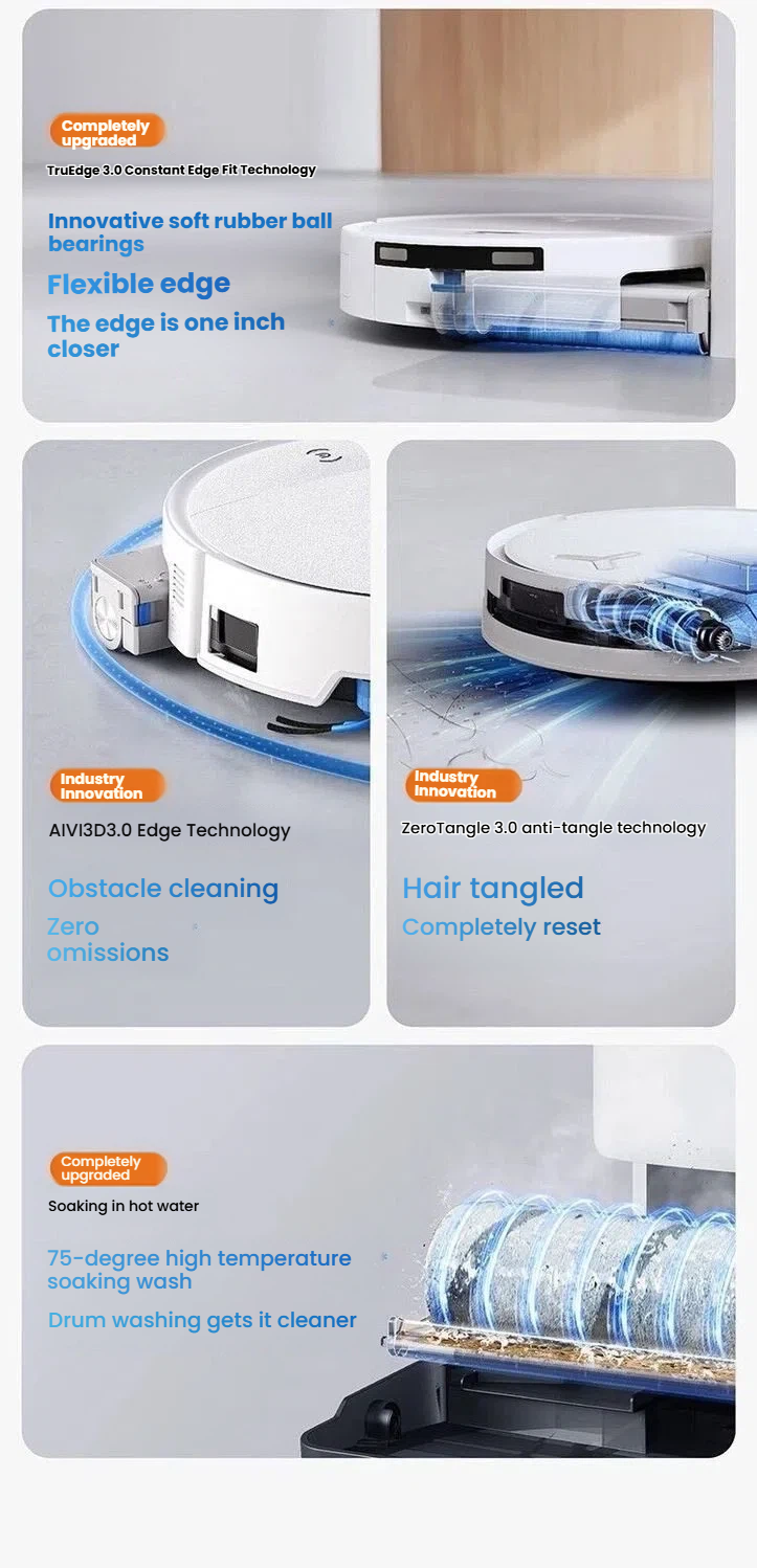 Ecovacs DEEBOT T80S OMNI AIVI 3D 3.0 AI obstacle avoidance navigation