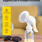 Medela Harmony Manual Breast Pump — pump assembled with bottle