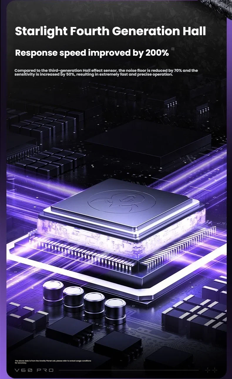 GravaStar V60 Pro per-key RGB lighting effects across the 60% layout