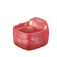 Dogness smart pet drinking fountain in translucent pink with visible filter chamber and water flow