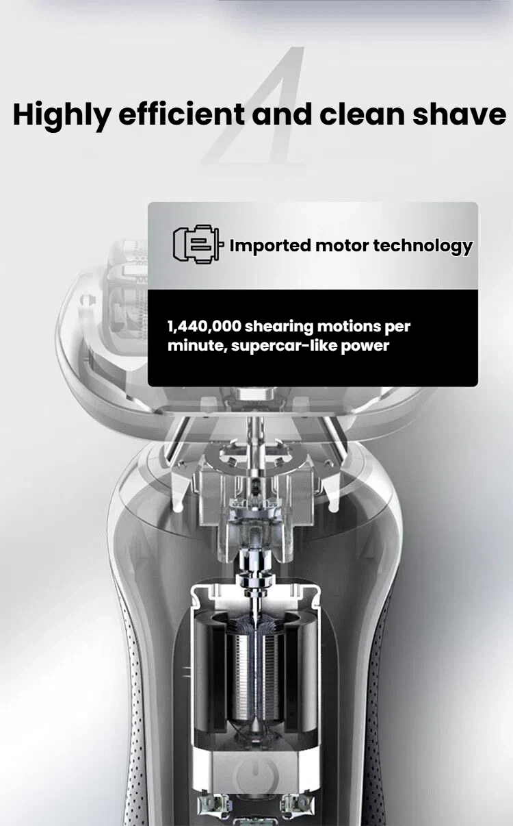 Braun Series 7 71-B1000s high-speed motor for efficient, powerful shaving