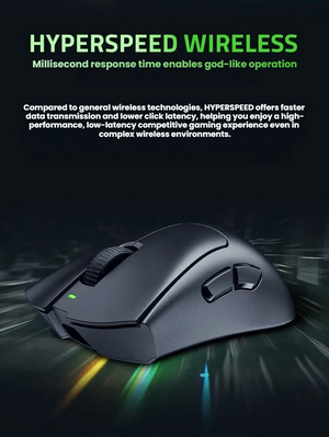 Razer DeathAdder V3 HyperSpeed side profile showing right-handed ergonomic design