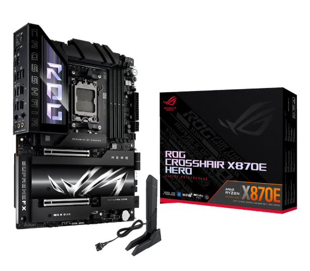 ASUS ROG CROSSHAIR X870E HERO AM5 Motherboard front product image