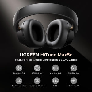 UGREEN HiTune Max5c headphones with Hi-Res LDAC audio