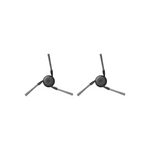 Two MOVA black three-arm side brushes with bristles at the tips