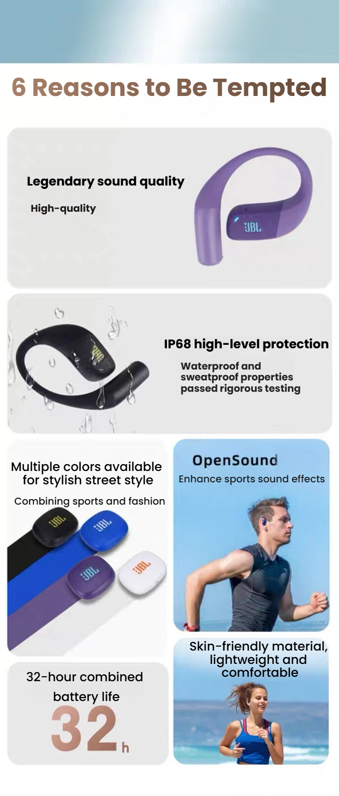 JBL Endurance Zone True Wireless Open-Ear Sports Headphones - product photo 5