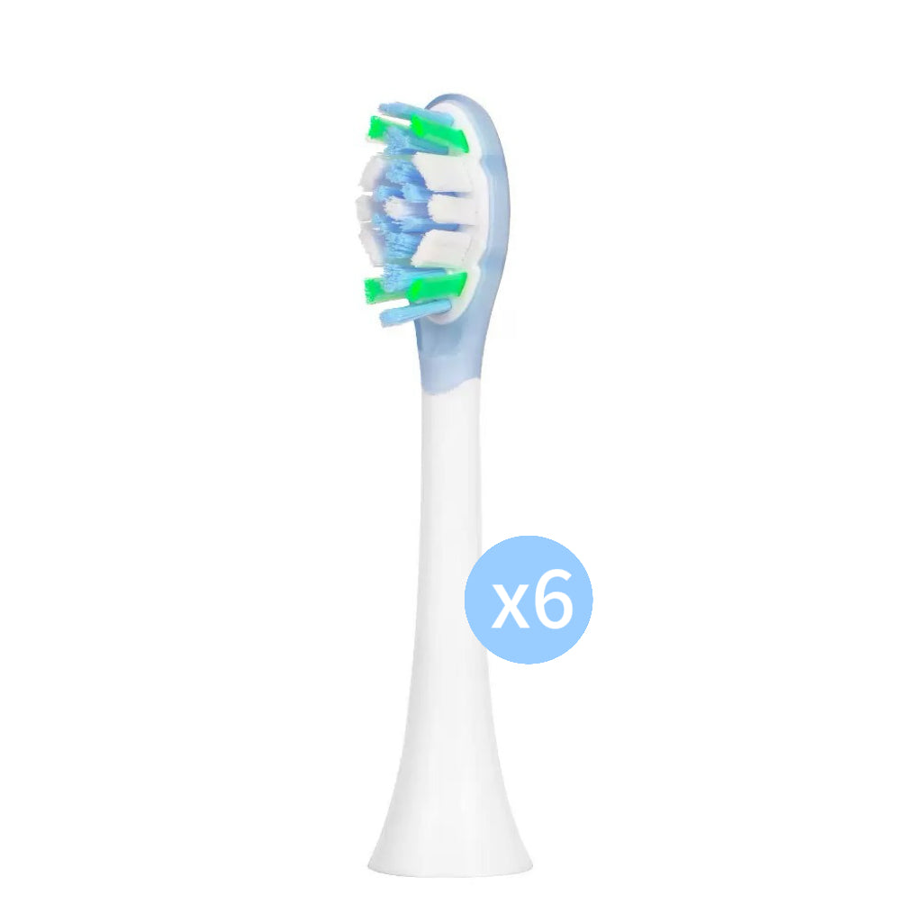 Six Xiaomi Deep Clean CushionCare blue oscillation toothbrush heads