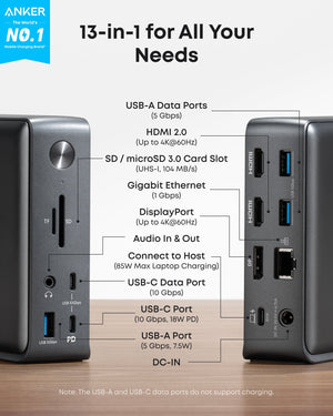 Anker 575 A8392 13-in-1 USB-C Docking Station product view 2