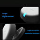 Two close-up shots highlighting the integrated light sensor and the snap-on mounting base that allows precise angle adjustment.