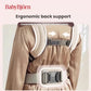 Back view of BabyBjörn Carrier One Cotton showing padded shoulder straps and lumbar support system for comfortable, long-term wear by parents.