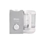 Beaba Babycook Express baby food processor in soft grey finish, compact and minimalist—perfect for modern kitchens and fast preparation of healthy baby meals.