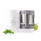 Beaba Babycook Neo all-in-one baby food maker in white and grey, shown with fresh green peas ready for steaming—ideal for nutrient-rich first foods and smooth purees.