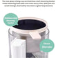 Close-up of Beaba Babycook Neo’s new glass mixing cup and stainless steel steaming basket—safe, durable, and designed for worry-free cooking and blending of baby food.
