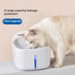 Fluffy white cat drinking from Dogness 2L automatic water fountain with leak protection, silent operation, and continuous fresh water circulation