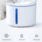 Fluffy white cat drinking from Dogness 3.2L automatic water fountain with continuous flow, silent system, and multiple filtration for clean water