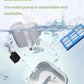 Top view of Cat Mate 2L pet water fountain showing U-shaped spout and flower-shaped drinking bowl — ergonomic design for comfortable drinking
