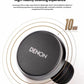 Close-up of Denon PerL Pro earbud driver unit with 10mm triple-layer titanium diaphragm — delivers pure, high-fidelity sound with exceptional detail and clarity for audiophile-grade listening.