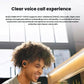 Man wearing Denon PerL Pro earbuds in an urban setting — showcasing clear voice call experience powered by Qualcomm aptX Voice and 8-microphone system with bone conduction for superior call clarity.