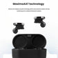 Denon PerL Pro earbuds floating above open charging case — highlighting MasimoAAT adaptive acoustic technology designed for precise sound reproduction and advanced Bluetooth headset performance.