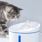 Gray tabby cat approaching Dogness automatic water fountain with flowing oxygenated water, promoting natural drinking behavior and hydration
