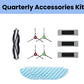 ECOVACS DEEBOT N8 PRO/N8 PRO+/N8/N8+/NEO/N10/N10 PLUS/T8/T8+ accessory kit showing main roller brush, side brushes, filters