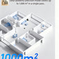 An illustration of a large, multi-room floor plan being cleaned by the ECOVACS X11 Omni, demonstrating its ultra-powerful precision mode that covers up to 1,000 square meters in one go.