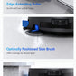 A collage of three images detailing the ECOVACS X11 Omni's edge cleaning capabilities: the Edge-Extending Roller for wall edges, an Optimally Positioned Side Brush for 100% coverage, and TruEdge 3D Edge-Sensing for seamless cleaning along recessed baseboards.