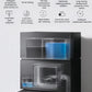 An overview of the ECOVACS X11 Pro Omni's worry-free features, including intelligent hot water shower, hot air drying, automatic dust collection, water supply and drainage, and intelligent wastewater detection, all integrated into its advanced base station.