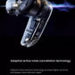 Transparent view of Edifier S10 earbud revealing internal components and adaptive active noise cancellation technology powered by Qualcomm® Hybrid Adaptive ANC.