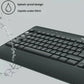 Close-up of water droplets splashing onto the MK540 keyboard, illustrating its durable, splash-proof design for worry-free daily use.