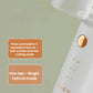 LUSN baby hair clipper with intuitive key-based operation: press and hold for 3 seconds to activate suction + cut mode; one tap for single haircut mode.