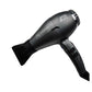 Side view of Parlux Alyon hair dryer with concentrator nozzle attached, showcasing professional-grade design and targeted airflow control.