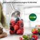 Philips Avent handheld blender blending fresh strawberries, blueberries, and blackberries in a transparent 250ml cup—perfect for homemade baby food or smoothies
