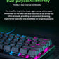 Close-up of the lower-right modifier key on the Razer Huntsman V3 Pro Mini, which doubles as a directional arrow key. Offers enhanced navigation and browsing convenience in a compact gaming keyboard design.