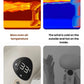 Thermal imaging comparison: SKULD baby hair dryer delivers even air temperature (37°C), unlike standard models with cold outside and hot inside airflow