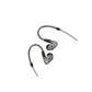 Front view of Sennheiser IE 600 in-ear wired headphones in silver — featuring a premium metal housing and ergonomic design for audiophile-grade sound.