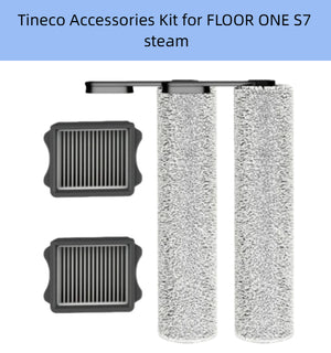 Tineco FLOOR ONE S7 Steam Accessories Kit – Includes 2 Grey Microfiber Mopping Pads and 2 HEPA Filters