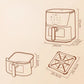 A diagram showing the precise dimensions of the Yamazen air fryer and its components, including the 31cm height of the main unit and the 11.5cm height of the detachable basket.