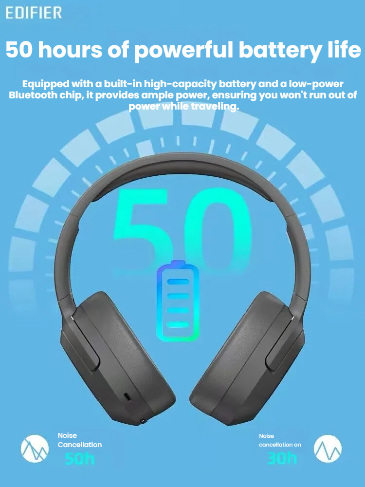 Edifier W820NB Active Noise Cancelling Bluetooth Stereo Headphones - product photo 7