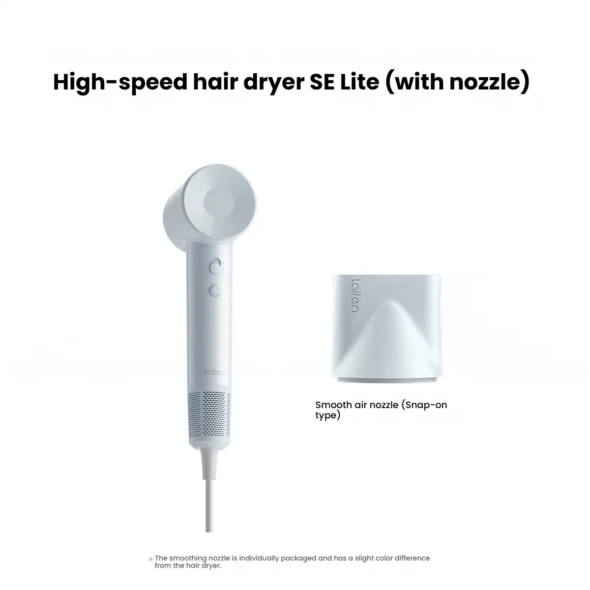 Laifen SE Lite hair dryer colour variants showcase green blue beige