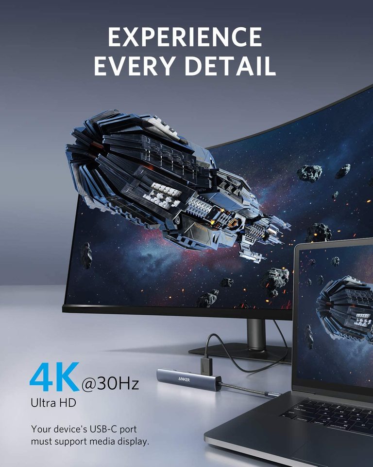 Anker 543 hub with HDMI and Gigabit Ethernet