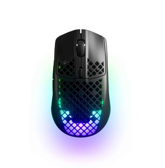 SteelSeries Aerox 3 Wireless gaming mouse with lightweight perforated shell