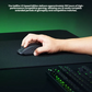 Razer DeathAdder V3 HyperSpeed wireless gaming mouse on gaming desk setup